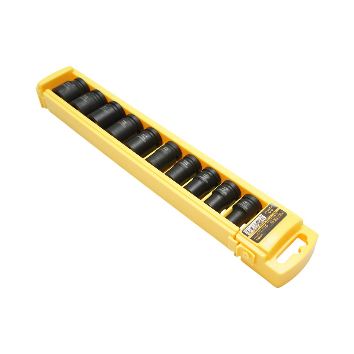 Set 10 chei tubulare de impact 10-24mm, patrat 1/2 inch, material Cr-Mo, standard DIN 3121, industrial Crownman
